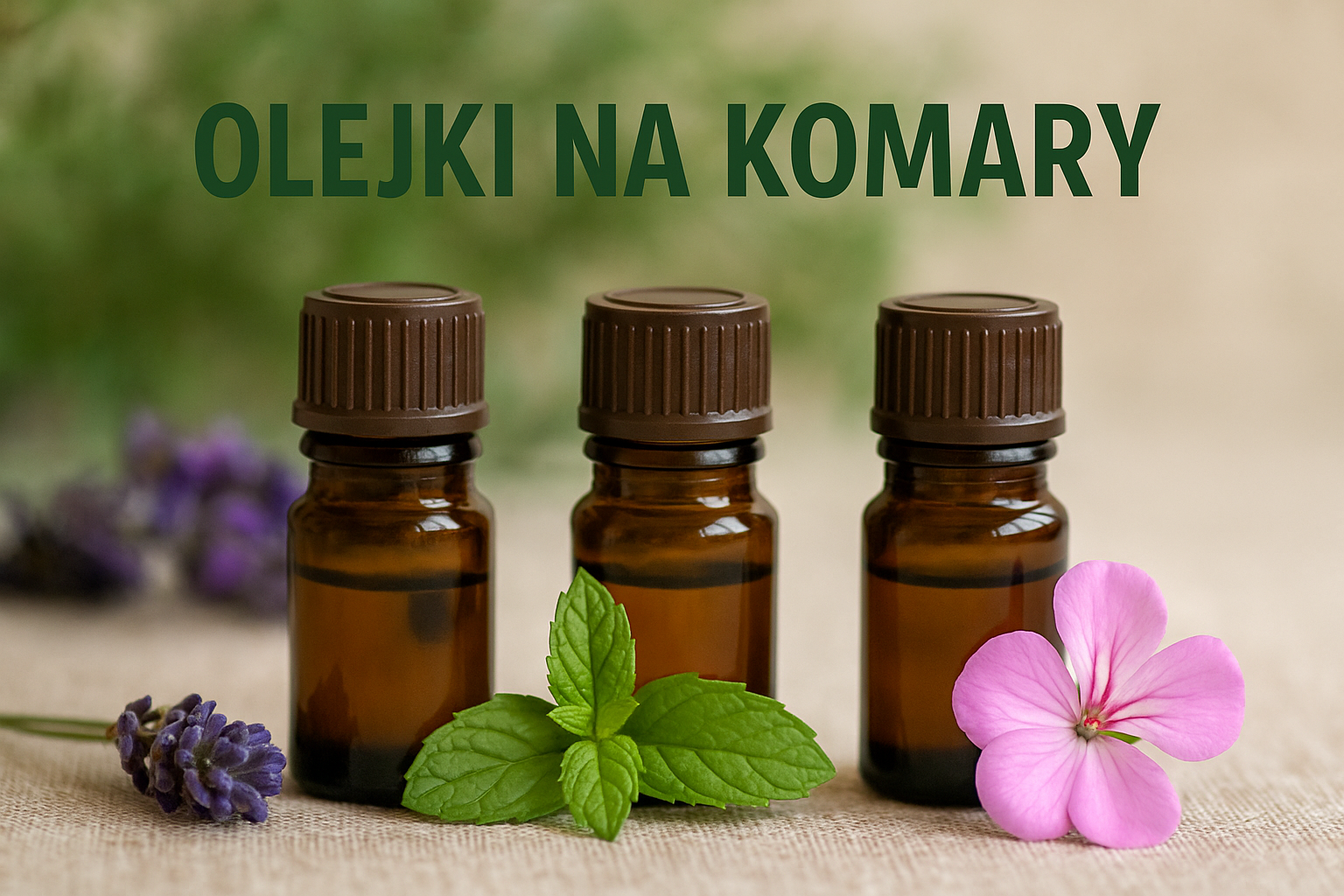 Naturalna tarcza przeciwko komarom: Olejki eteryczne z lawendy, mięty pieprzowej i geranium różanego